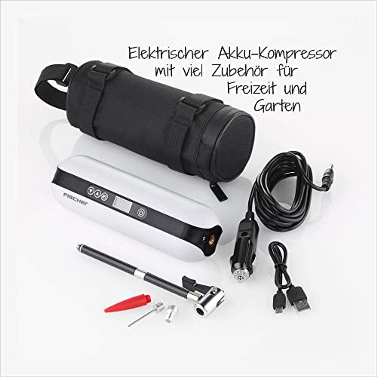 Fischer Akkukompressor elektrische Luftpumpe 10,3 Bar