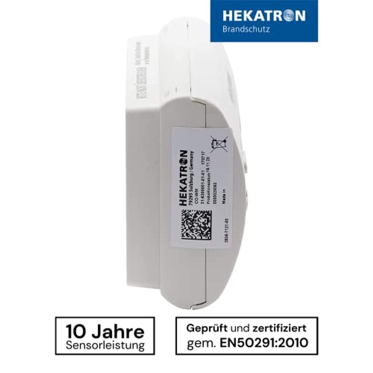 Hekatron 31-6300001-01-XX CO Melder mit Batterie & Co Sensor mit bis zu 10 Jahren Leistung