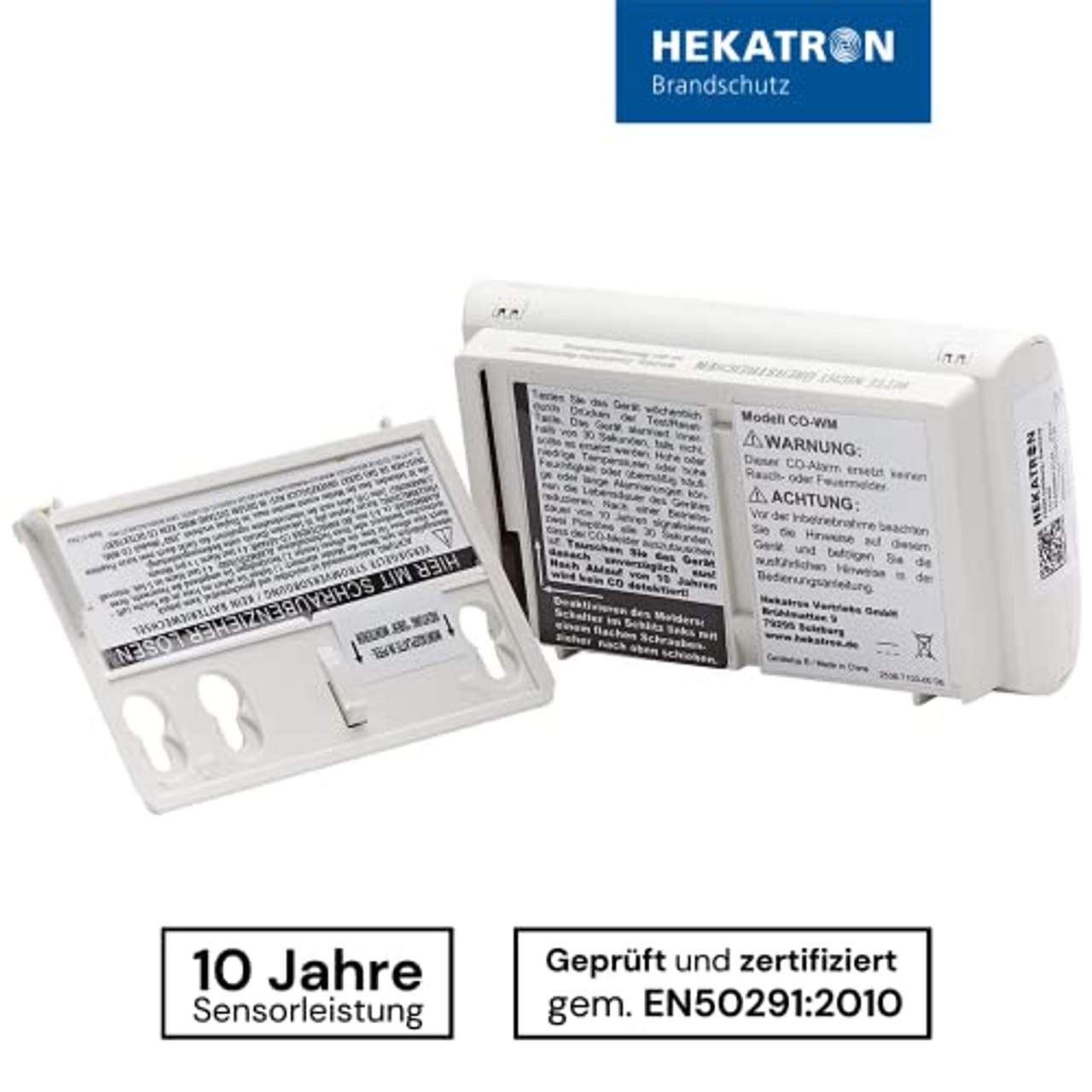 Hekatron 31-6300001-01-XX CO Melder mit Batterie & Co Sensor mit bis zu 10 Jahren Leistung