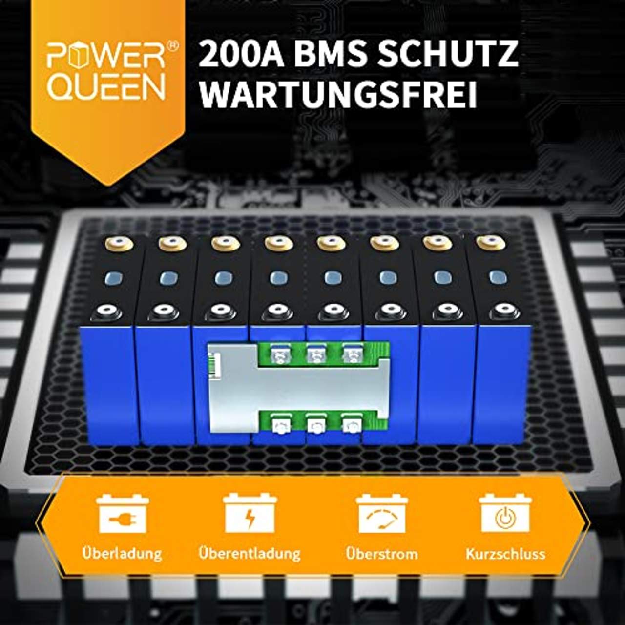 power queen 200 Ah Plus Lithium Batterie 12 V Tiefezyklen