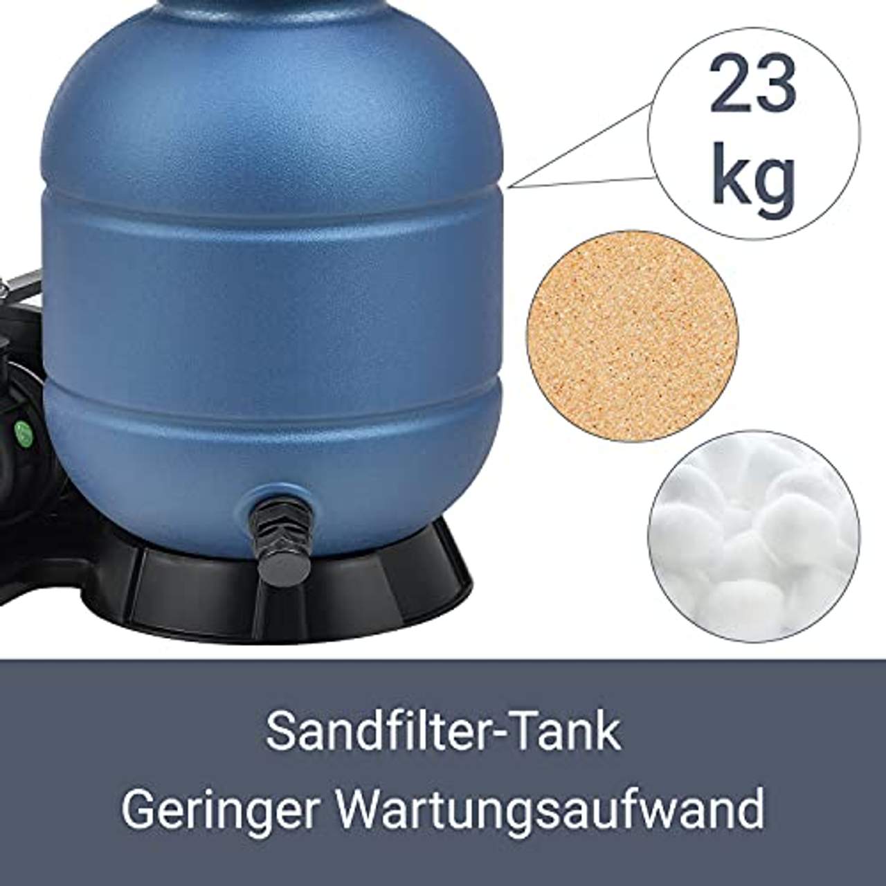 Juskys Sandfilteranlage PSFA20A 10 m³/h — Pool Filteranlage