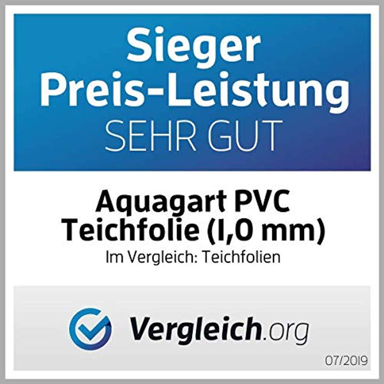 Aquagart Hochwertige PVC Teichfolie 1,0mm Stärke 5m x 4m I Fisch und Pflanzenfreundlich