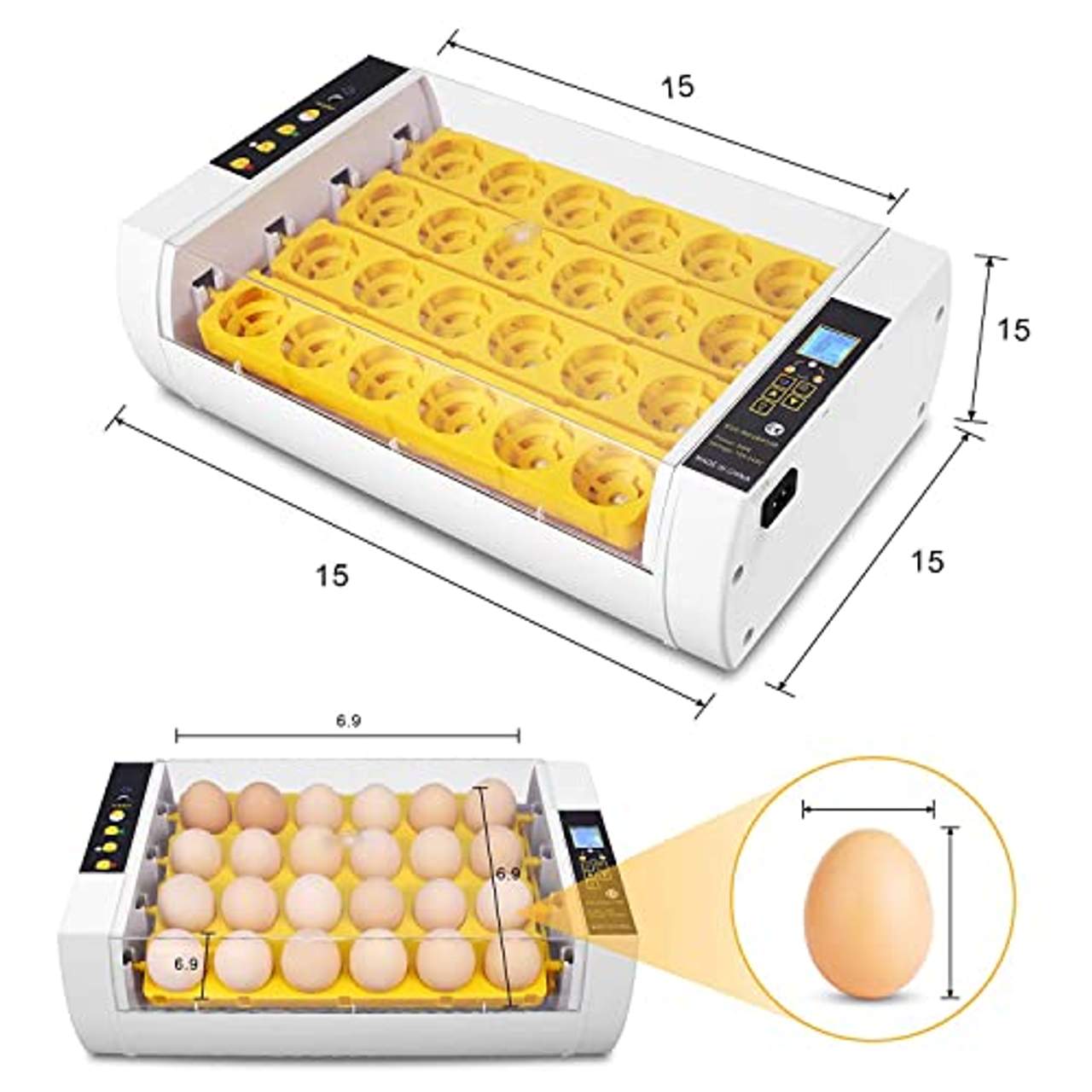 24 Eier Brutmaschine Vollautomatisch
