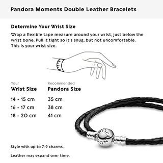 Pandora Moments Armband schwarzes Leder