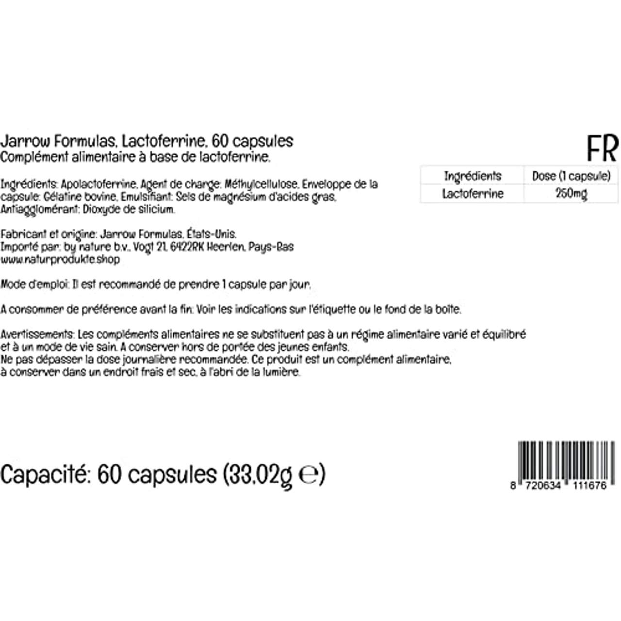 PremiumVital Jarrow Formulas Lactoferrin