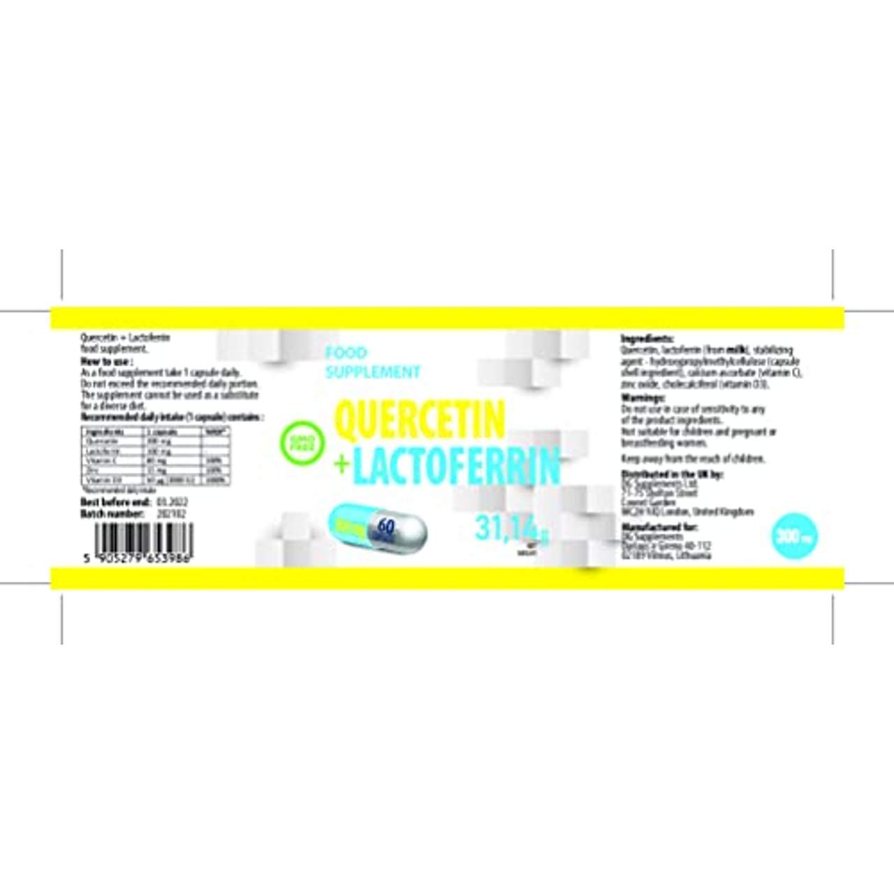 Hepatica Quercetin mit Lactoferrin-Komplex 60 Kapseln