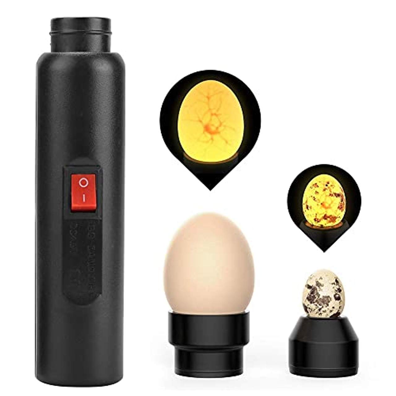 Fdit LED Schierlampe Nutztier Eier schieren Inkubatorlampe Ei Candler