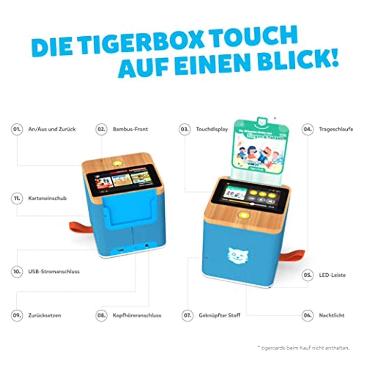 Tigermedia Tigerbox Touch Blau Tragbarer Lautsprecher