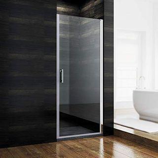 SONNI Duschtür 90 cm nischentür dusche Nano Glas Duschkabine Pendeltür