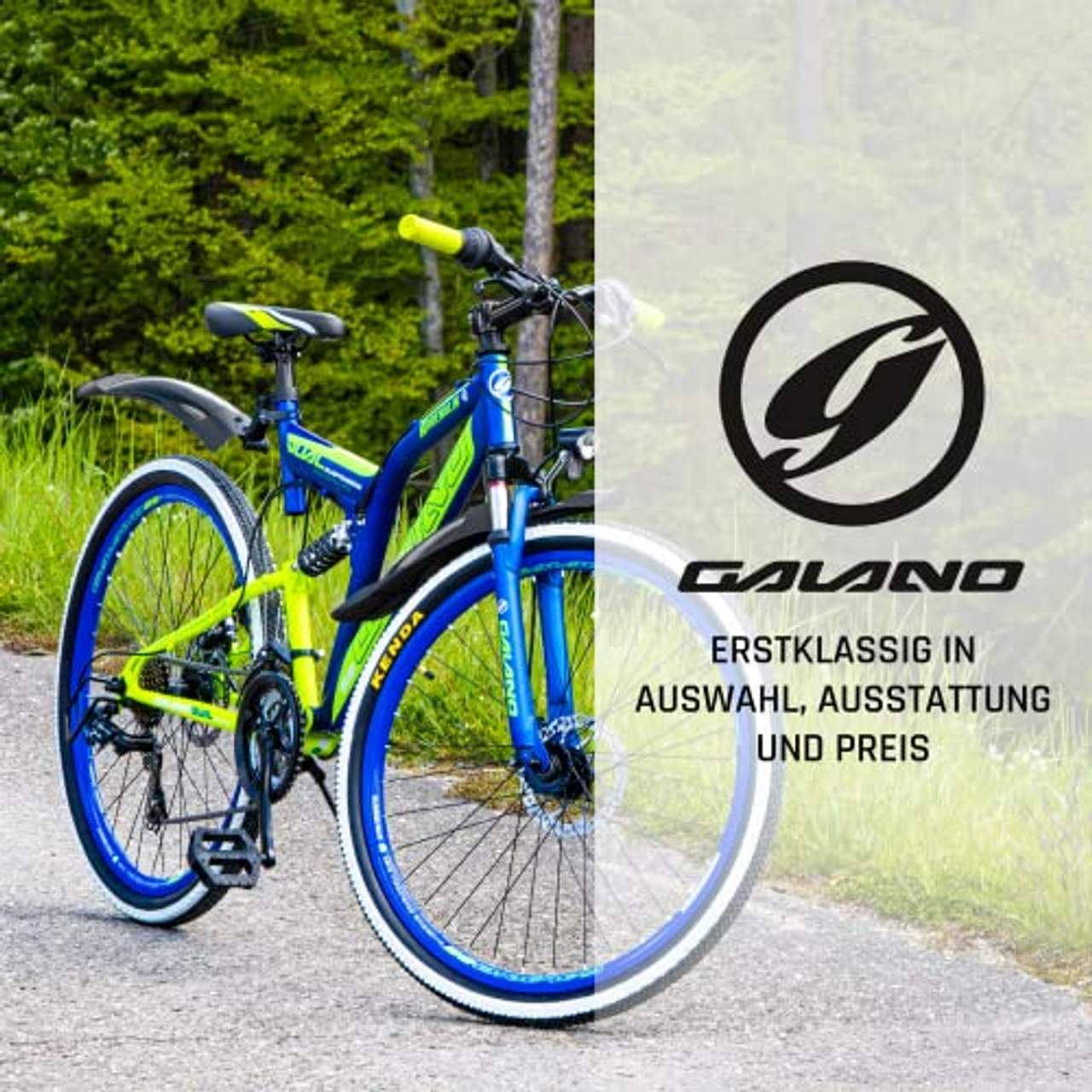 Galano 24 Zoll MTB Fully Adrenalin DS Mountainbike Stvzo Jugendfahrrad