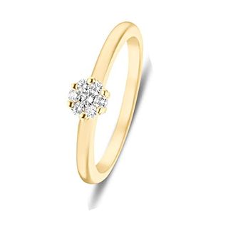 CHRIST Diamonds Damen-Damenring 375er Gelbgold 7 Diamanten