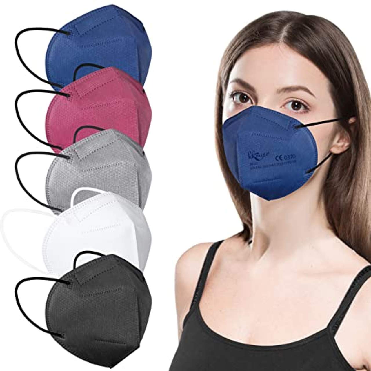 KKmier FFP2 Maske Mundschutzmasken 5 Lage Filterschutz 30 Stück