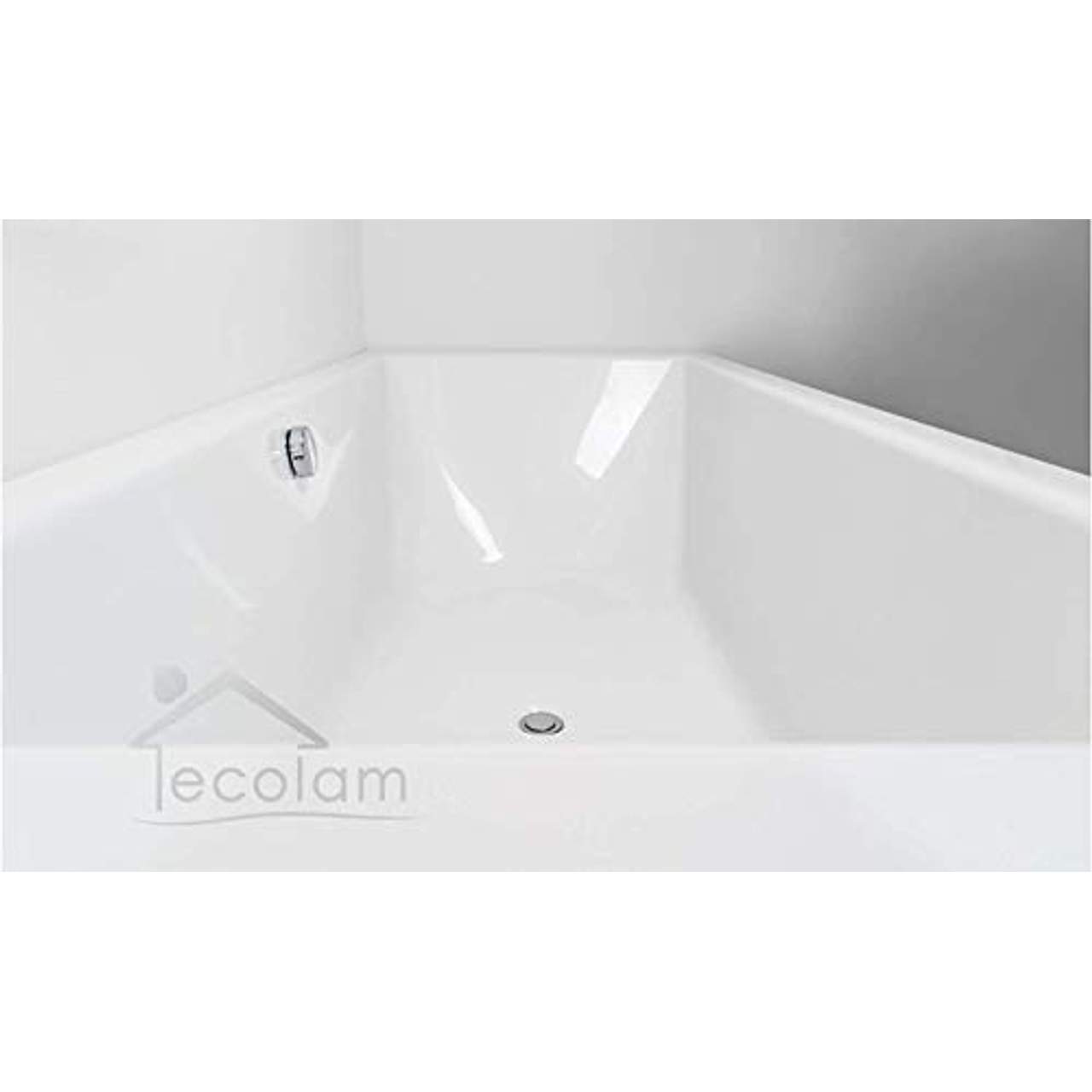ECOLAM große Badewanne Wanne Borneo Rechteck Design Acryl