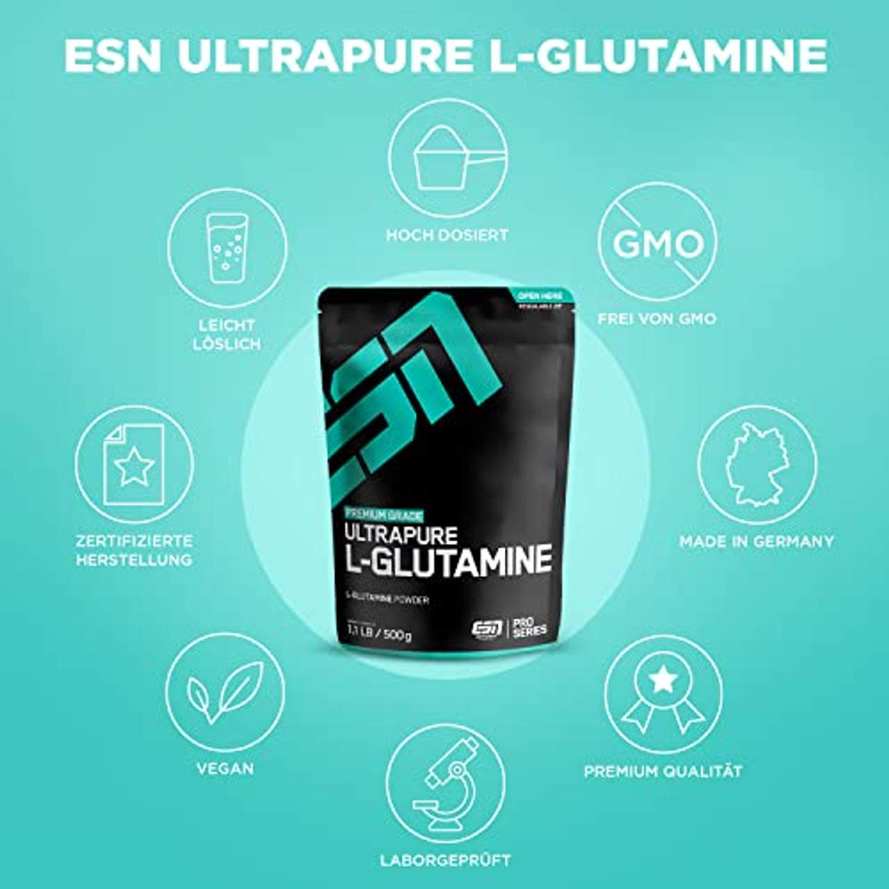 ESN Ultrapure L-Glutamine 500g Pulver