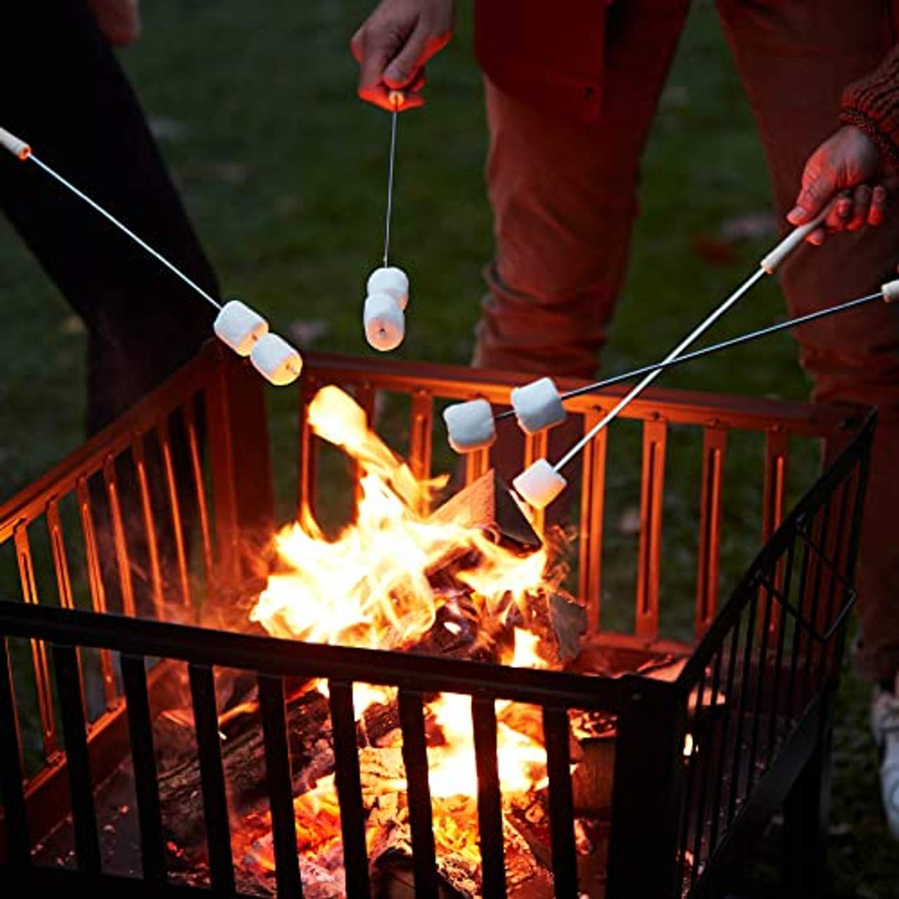 Barbecook Feuerkorb für Holzfeuer eckig lackierter Stahl lang 62-cm breit und 48.5