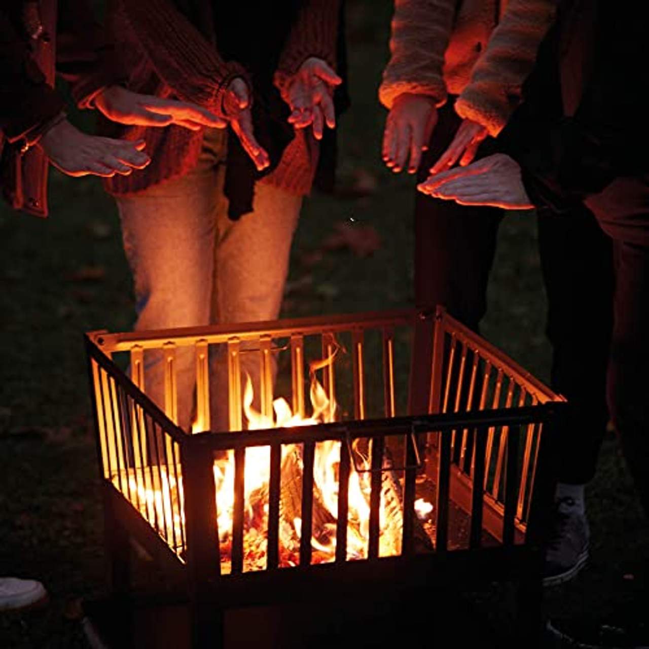 Barbecook Feuerkorb für Holzfeuer eckig lackierter Stahl lang 62-cm breit und 48.5