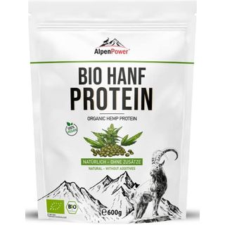 AlpenPower BIO Hanfprotein aus Österreich 600 g I 100% reines Hanfprotein ohne