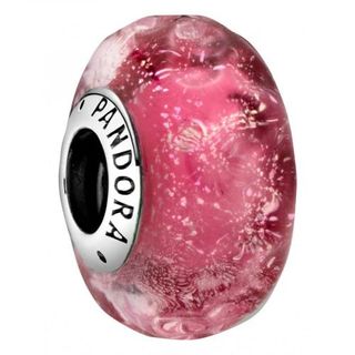 Pandora Wellenförmiges lachsfarbenes Murano-Glas Charm