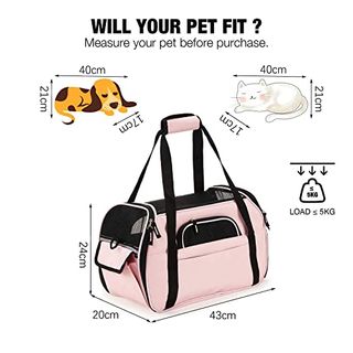 Kaka mall Transporttasche für Katzen Hunde Comfort Fluggesellschaft Zugelassen Travel
