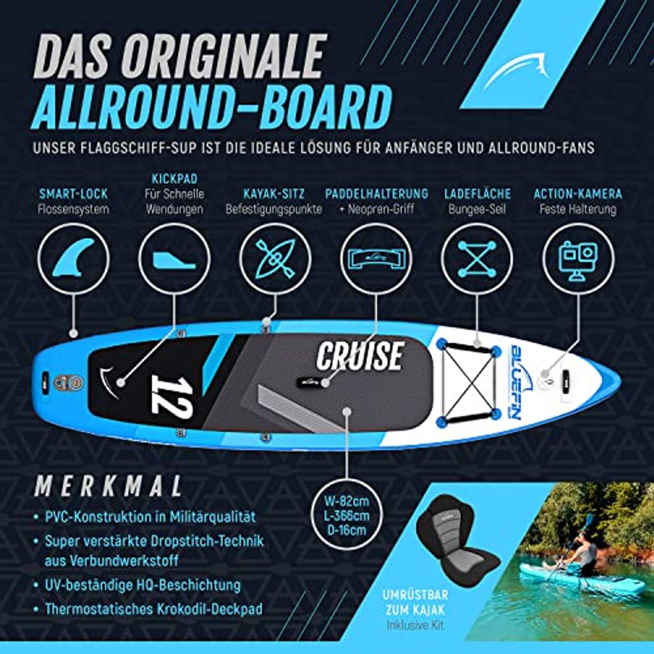 Bluefin SUP Cruise 12" Stand Up Paddle Board