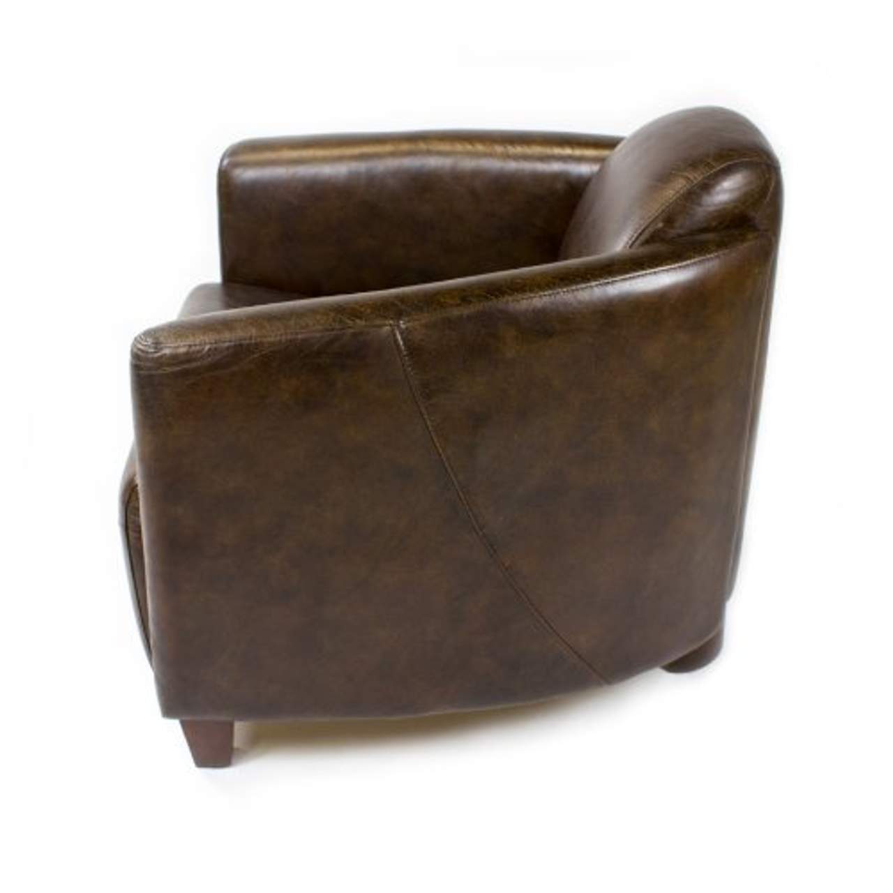 Phoenixarts Echtleder Vintage Sessel Ledersessel Braun Design Lounge