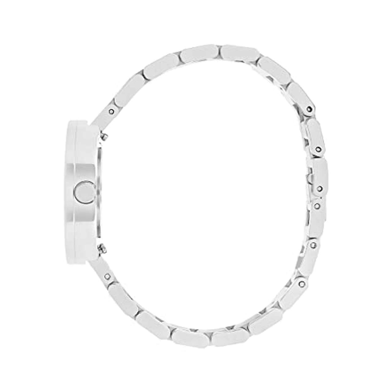 Picto Damen-Uhren Analog Quarz One Size Silber  