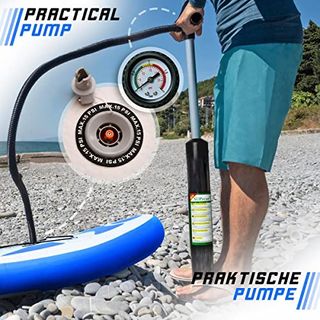 Physionics® Stand Up Paddle Board Aufblasbares SUP Board mit Paddel und Pumpe 
