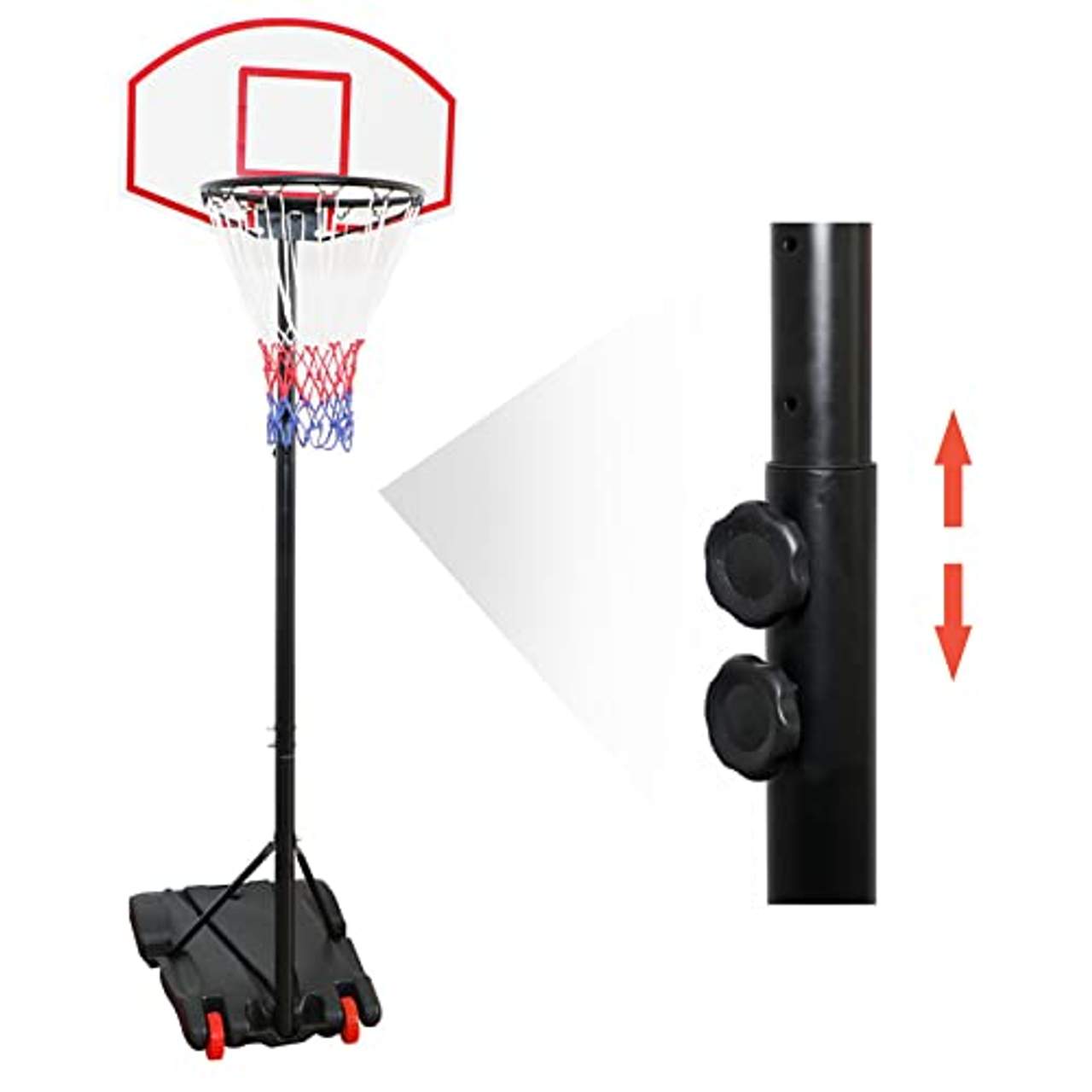 Display4top Einstellbare Portable tragbar Basketballkorb und Ständer