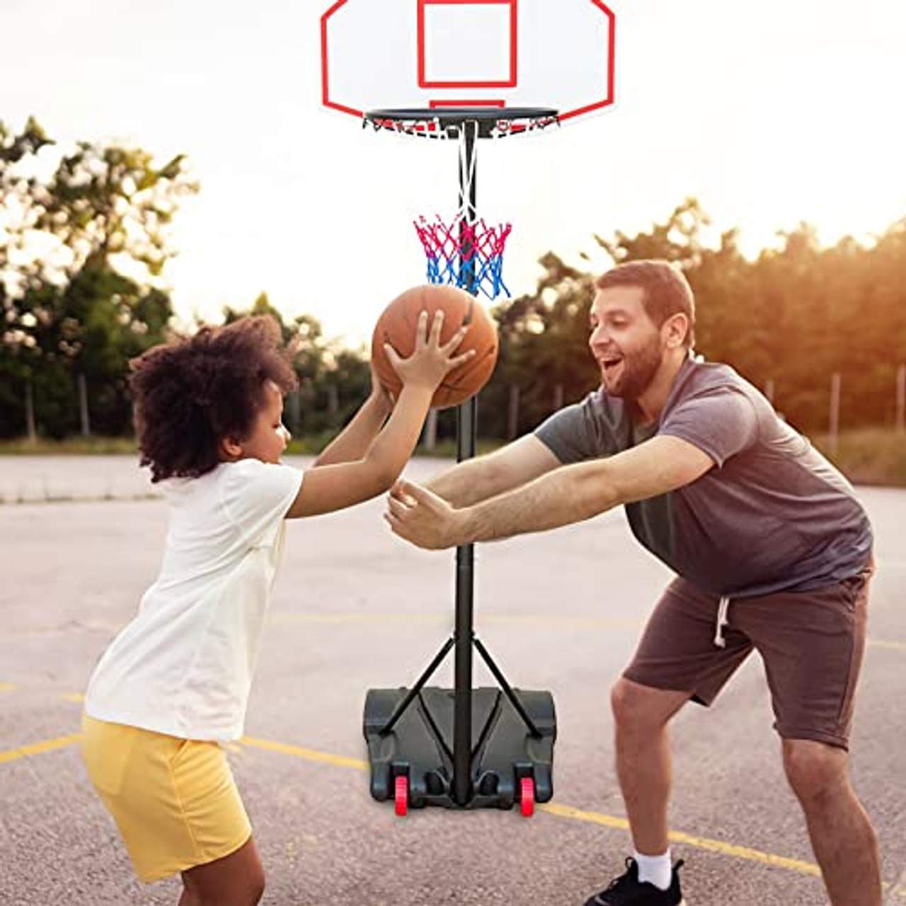 Display4top Einstellbare Portable tragbar Basketballkorb und Ständer