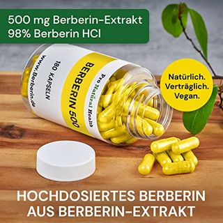 Berberin 500mg 180 Tabletten hochdosiert Berberine Blutzuckerspiegel Cholesterin 