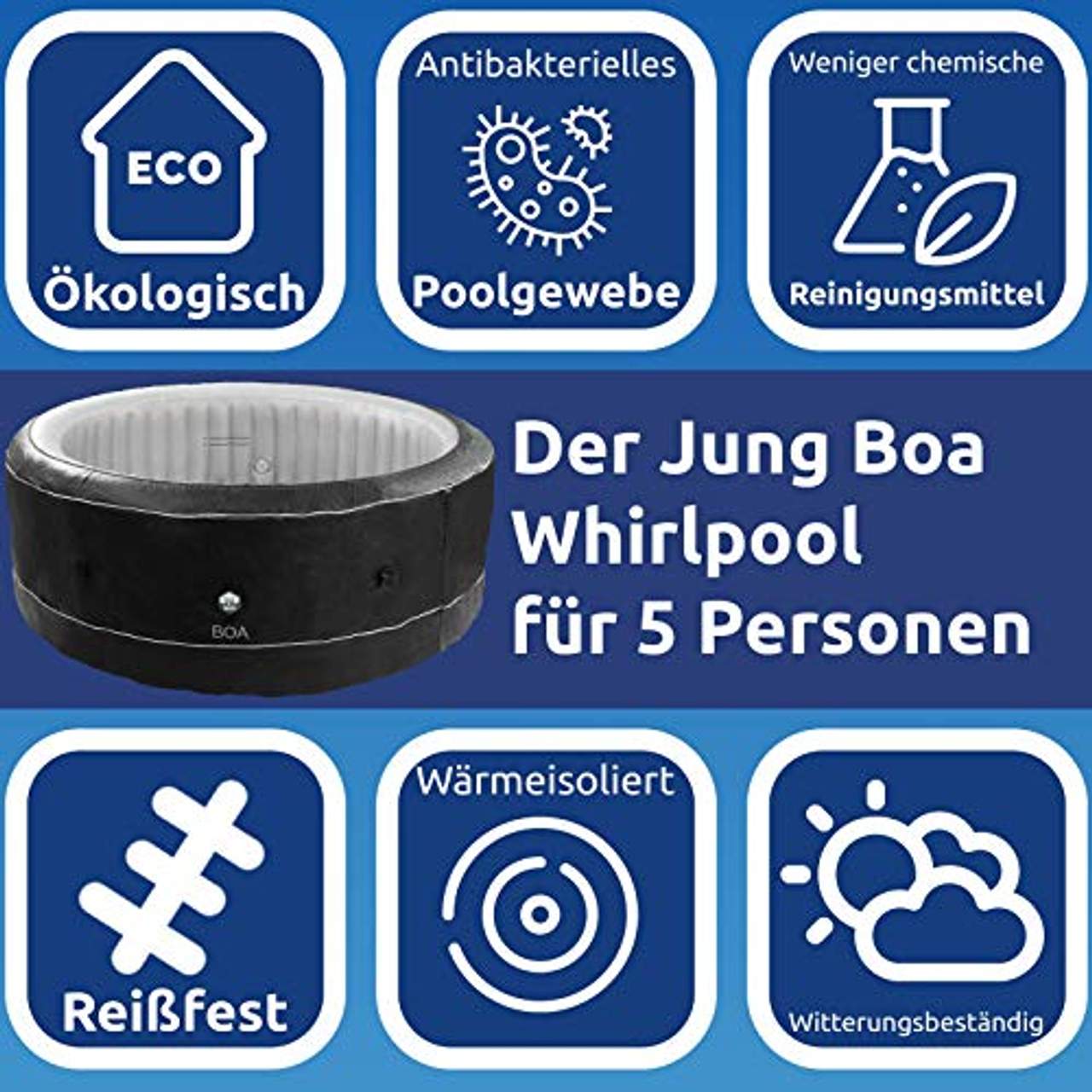 Jung BOA Design Whirlpool aufblasbar rund