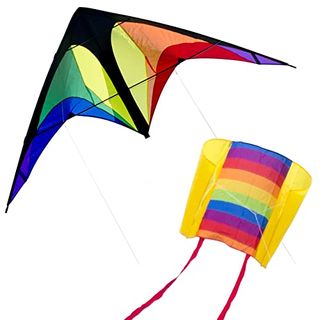 CIM Drachenset Lucky Power Hawk Rainbow & Beach Kite Rainbow