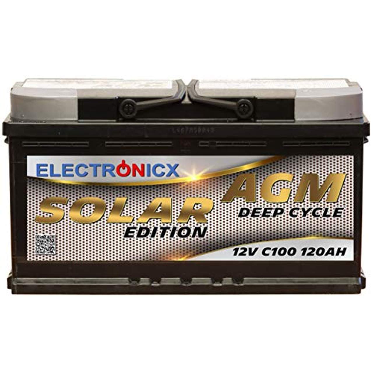Solarbatterie 12V 120AH Electronicx Solar Edition AGM Batterie Solar Akku