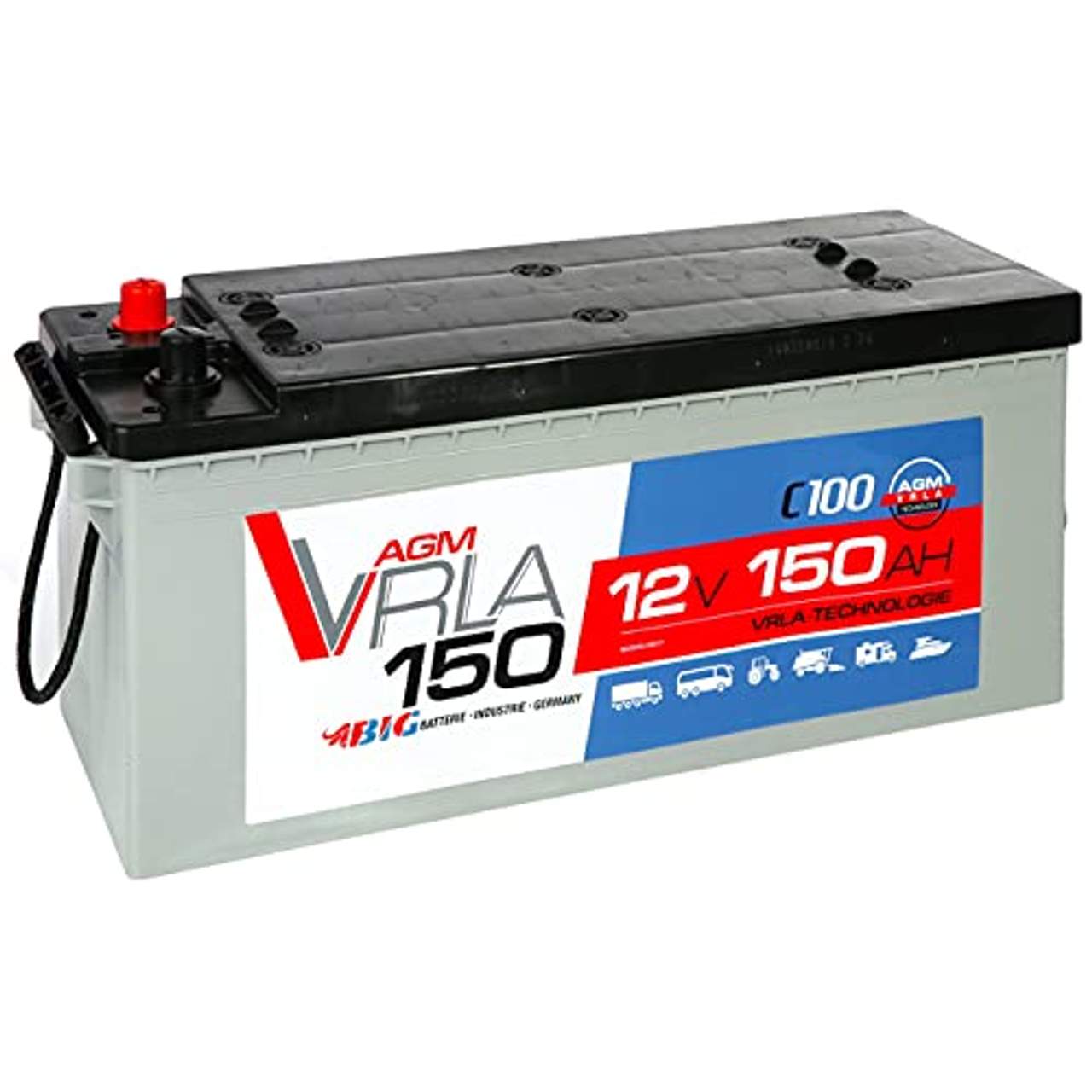 BIG AGM Solarbatterie 150Ah C100 12V Batterie Versorgung Caravan Boot 130Ah 140Ah