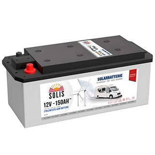 SOLIS Solarbatterie 12V 150Ah AGM Batterie Versorgungsbatterie Wohnmobil