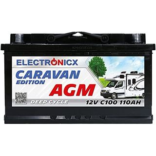 AGM Batterie 12v 110Ah Electronicx Caravan Edition V2 Solarbatterie 12v Akku 12v Solar