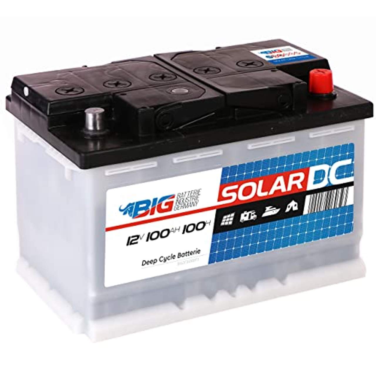 Solarbatterie 100Ah BIG 12V Versorgungsbatterie Boot Caravan