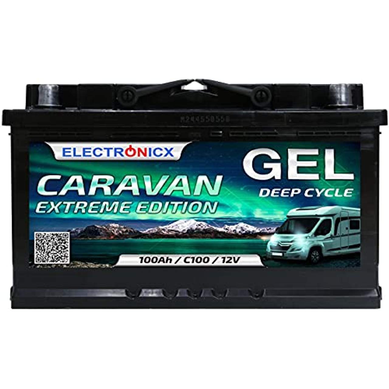 GEL Batterie 12v 100Ah Electronicx Caravan Extreme Edition Solarbatterie