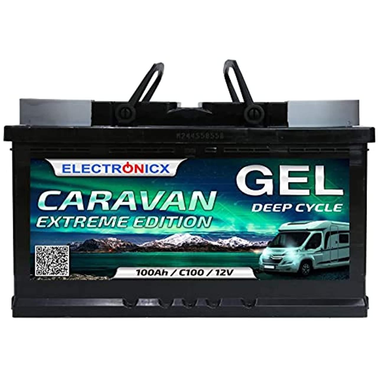 GEL Batterie 12v 100Ah Electronicx Caravan Extreme Edition Solarbatterie