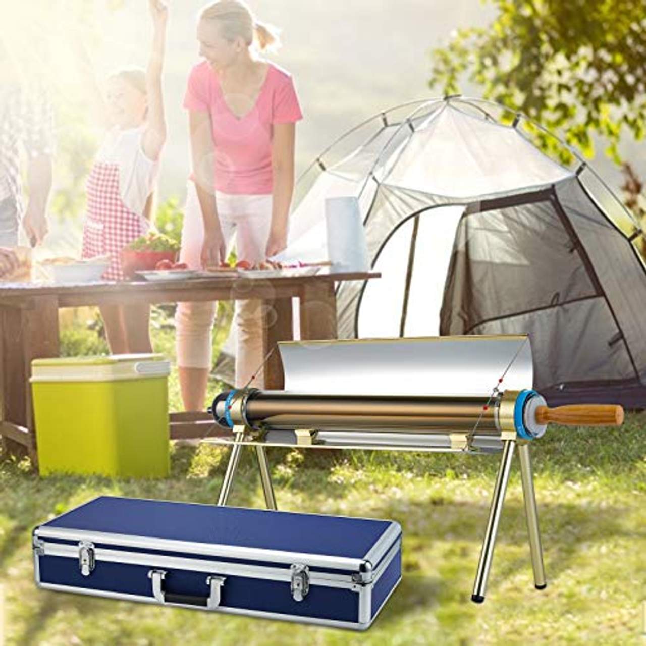 EGZYYSWD Solargrill Solarcampinggrill Campingkochutensilien und Überlebensausrüstung