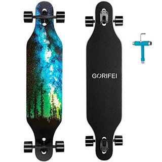 GORIFEI Longboard Skateboard Straight Down Cruiser Komplettboard