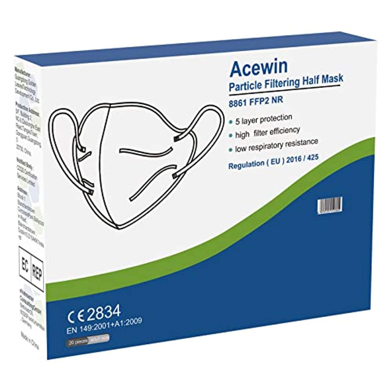 Acewin FFP2 Masken Bunt
