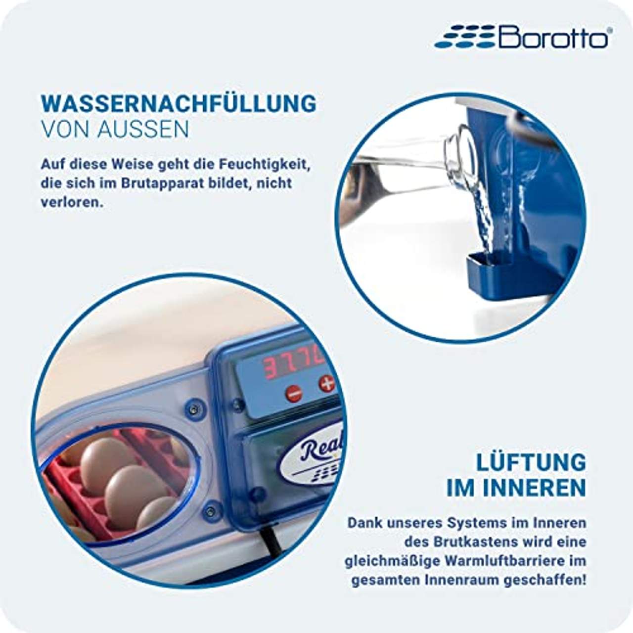 Borotto halbautomatische REAL 24 Patentierte professionelle Brutmaschine