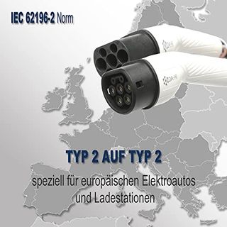 Weiß-Blau DA Hi EV Ladekabel Typ 2 für Elektroauto und PHEV 7,4KW 5m 32A 1-phasig TüV Zertifiziert 