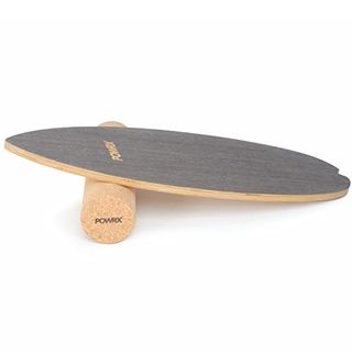 POWRX Surf Balance Board Holz Schwarz