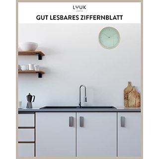 LUUK LIFESTYLE hochwertige Schlichte Nordic Design Minimal Quarz Wanduhr