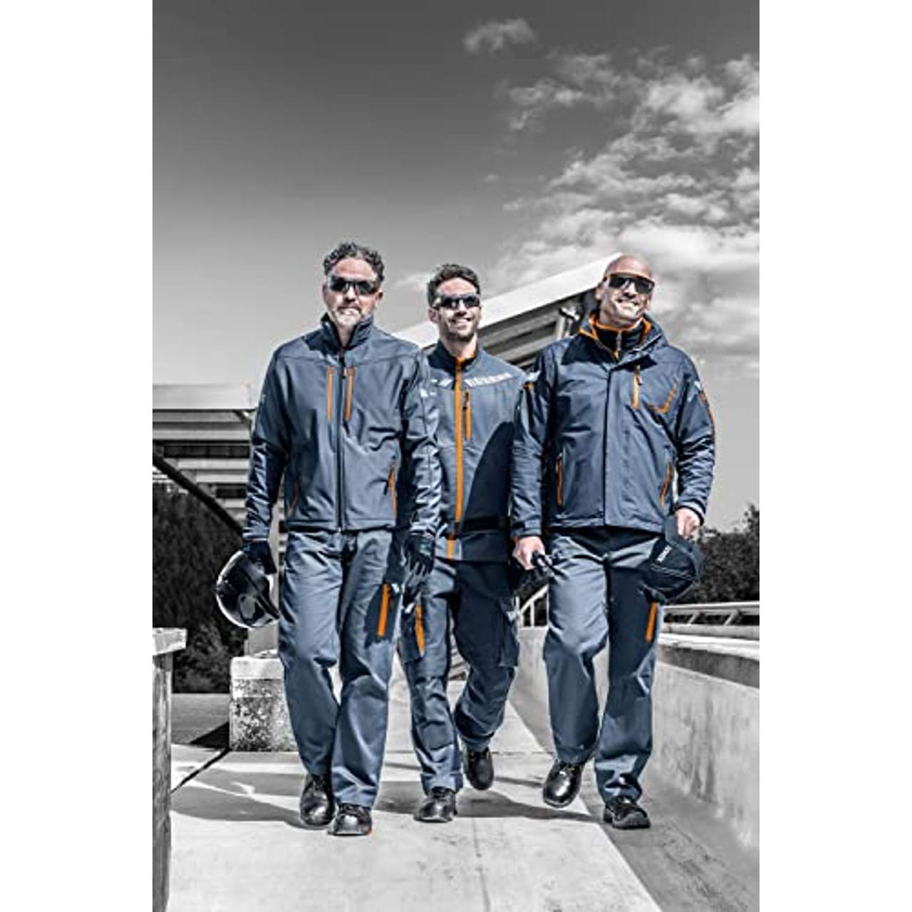 Uvex Metal Herren-Arbeitsjacke Dunkelgrau-Orange Männer-Softshelljacke