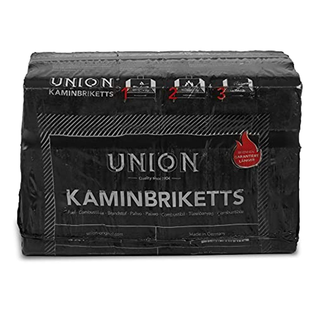 Union 120kg 216 Stück Kaminbriketts Braumkohlebriketts Klütten