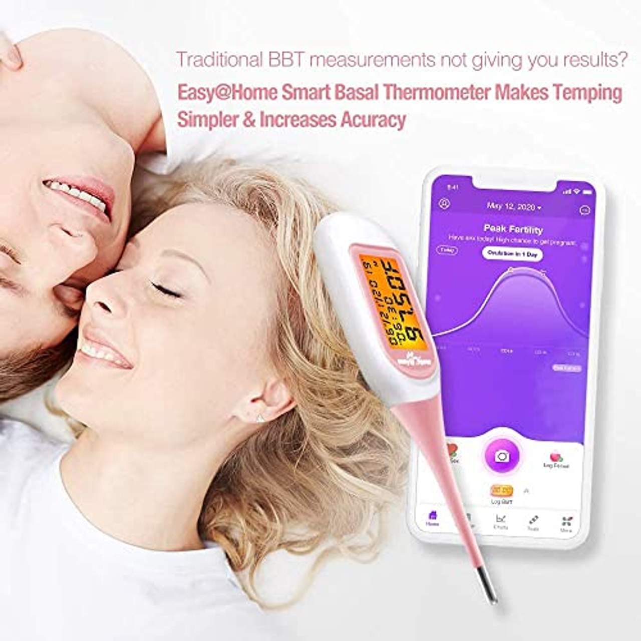 Easy@Home Basalthermometer Fruchtbarkeitsthermometer Bluetooth