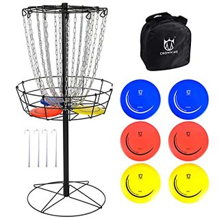 CROWN ME Disc Golf Basket Target beinhaltet 3 Scheiben